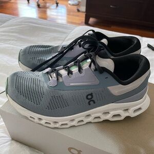 On Running Blue and White Sneakers